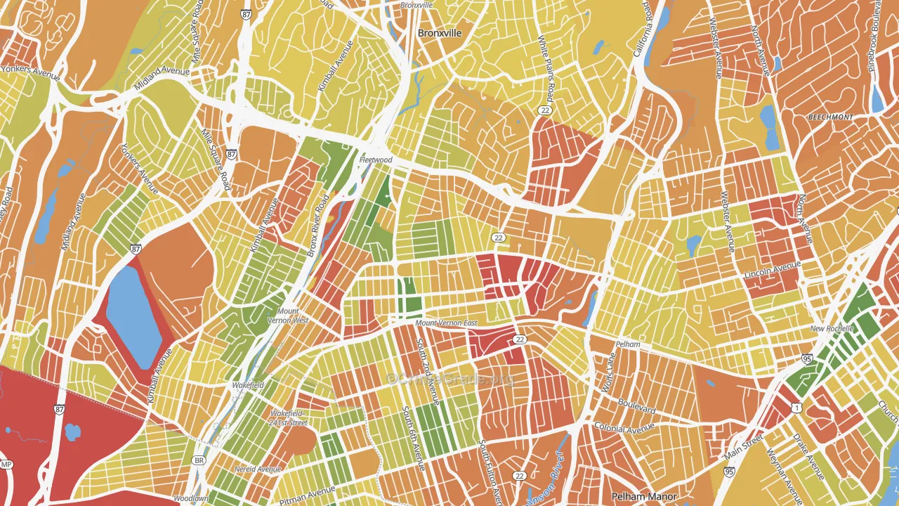 North Side, Mount Vernon, NY Map of Murder Rates
