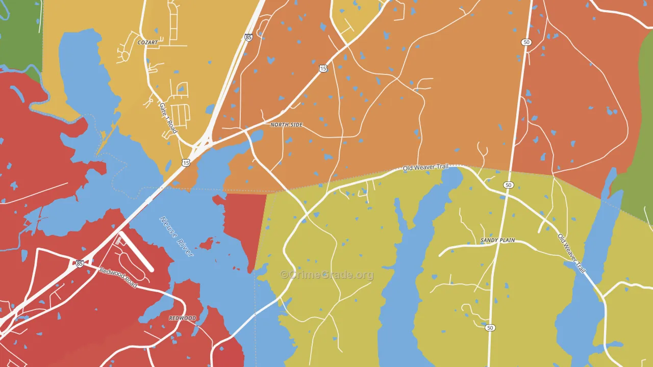 North Side, NC Map of Murder Rates