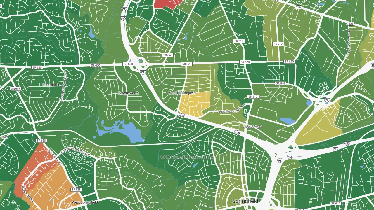 North Springfield, Springfield, VA Map of Murder Rates