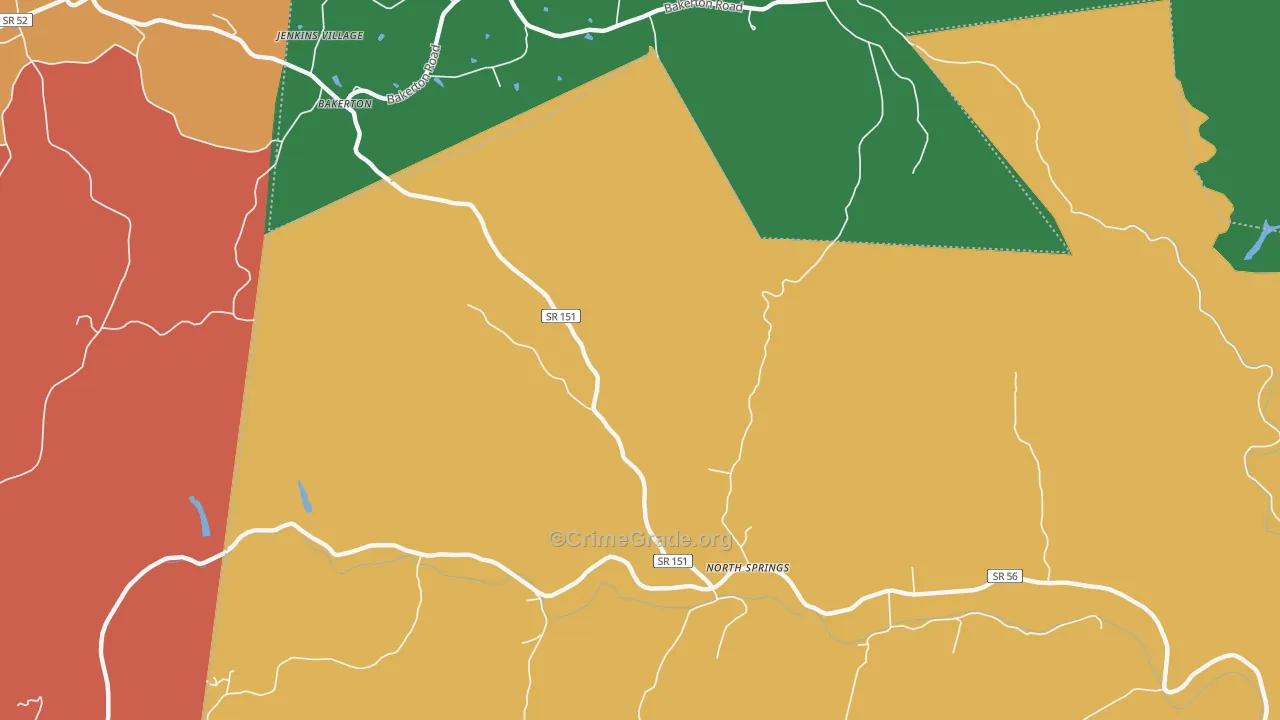 North Springs, TN Map of Murder Rates