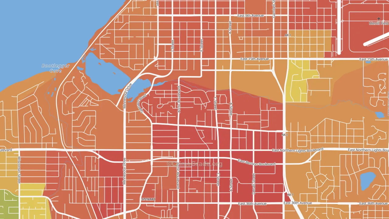 North Star, Anchorage, AK Map of Murder Rates