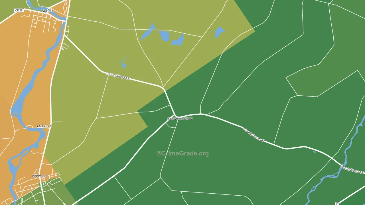 North Stockholm, NY Map of Murder Rates