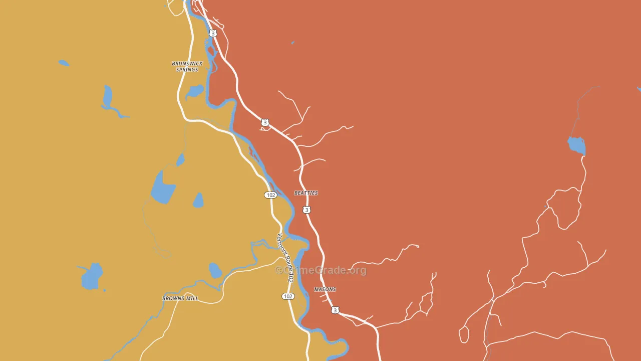 North Stratford, NH Map of Murder Rates