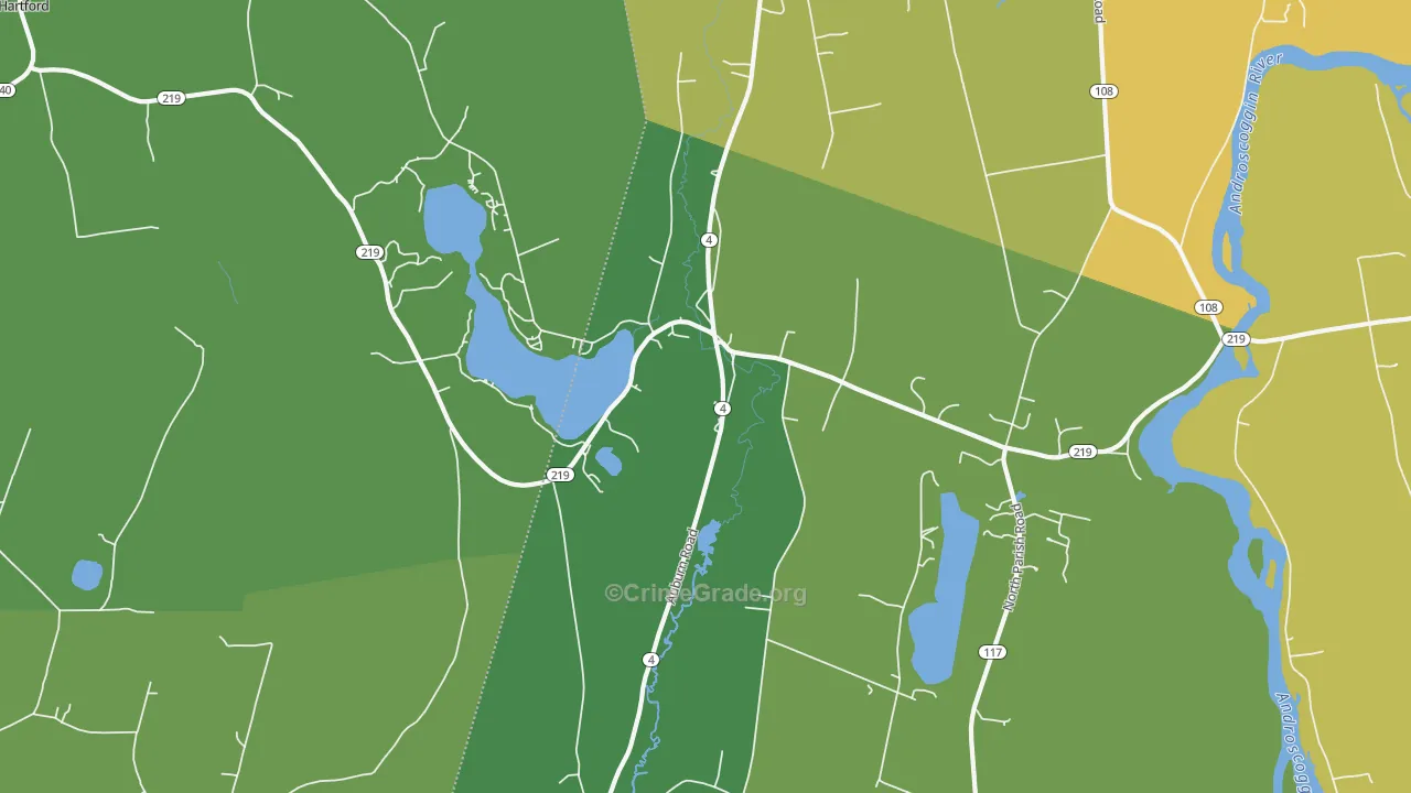 North Turner, ME Map of Murder Rates