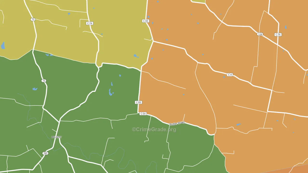 North Uniontown, OH Map of Murder Rates