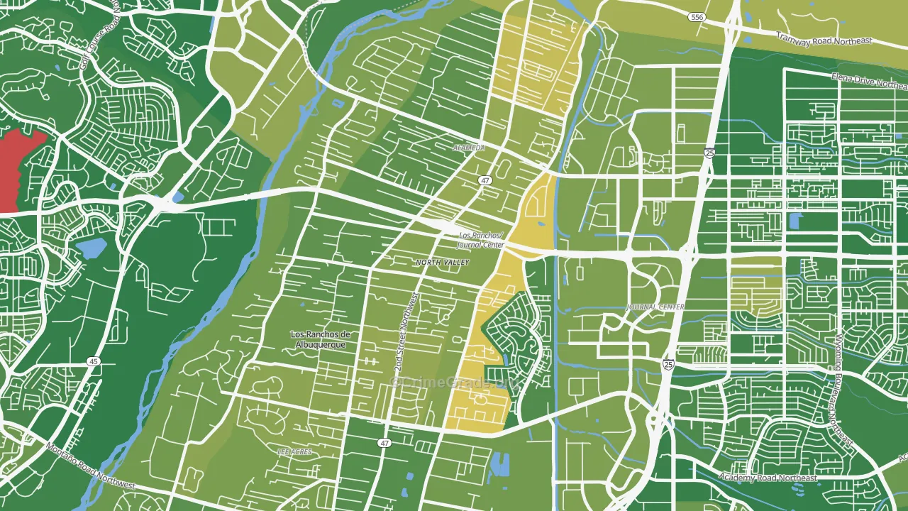 North Valley, NM Map of Murder Rates
