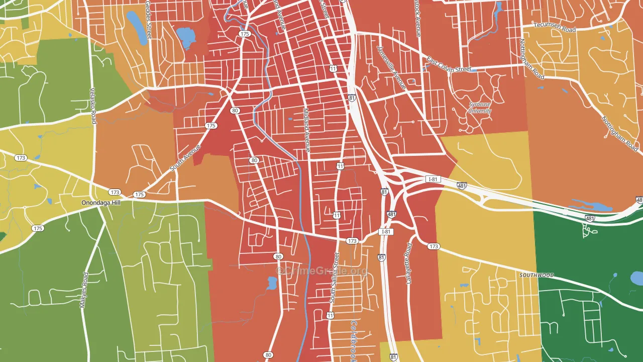 North Valley, Syracuse, NY Map of Murder Rates