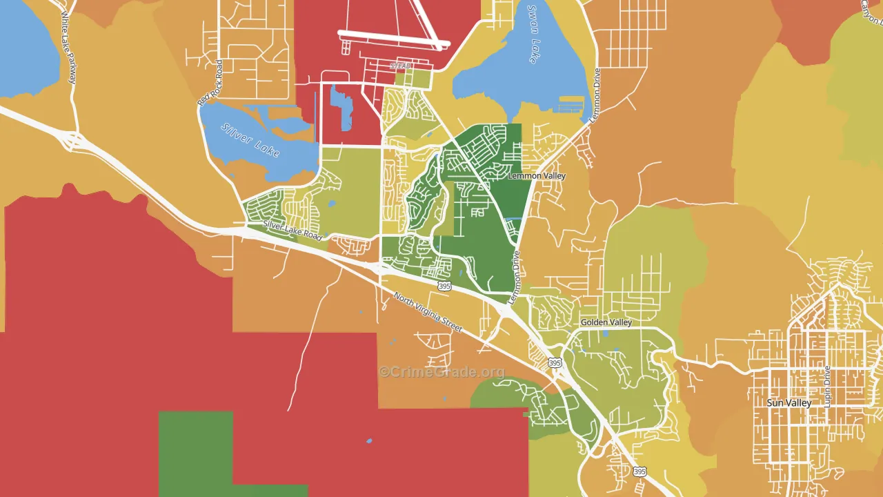 North Valleys, Reno, NV Map of Murder Rates