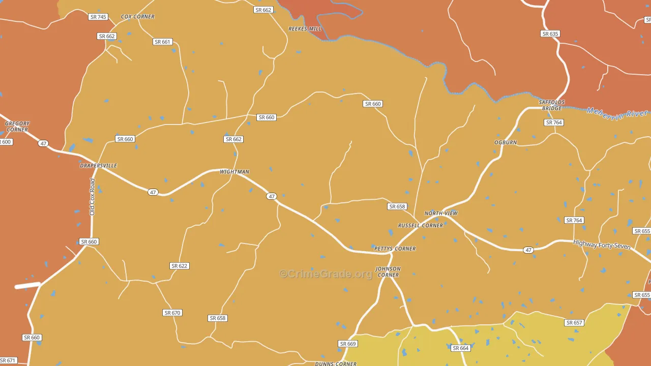 North View, VA Map of Murder Rates