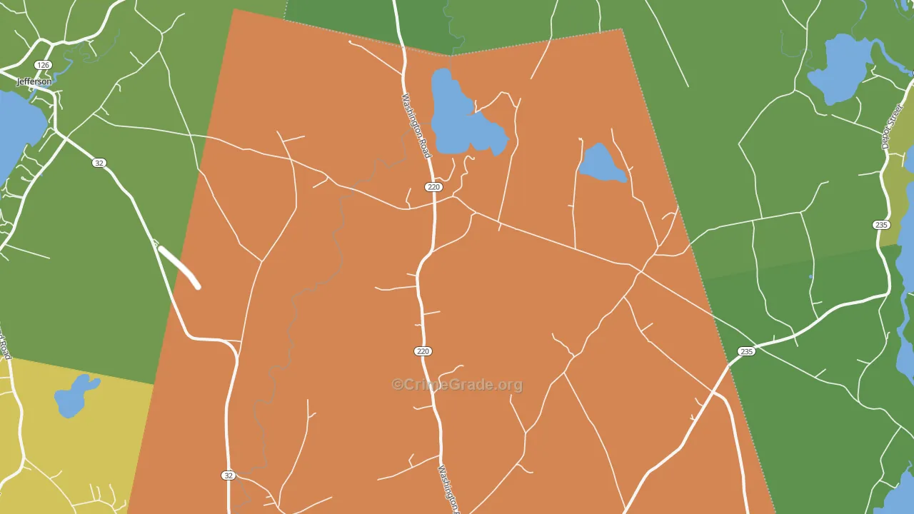 North Waldoboro, ME Map of Murder Rates