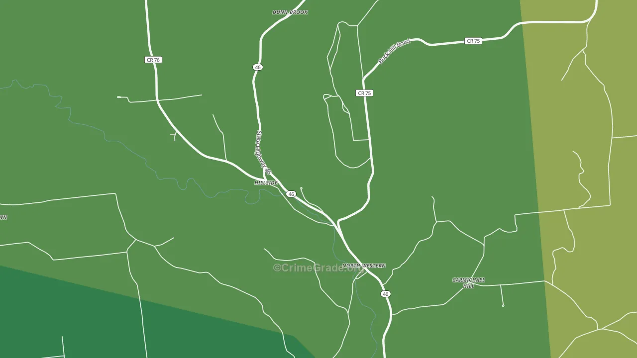 North Western, NY Map of Murder Rates