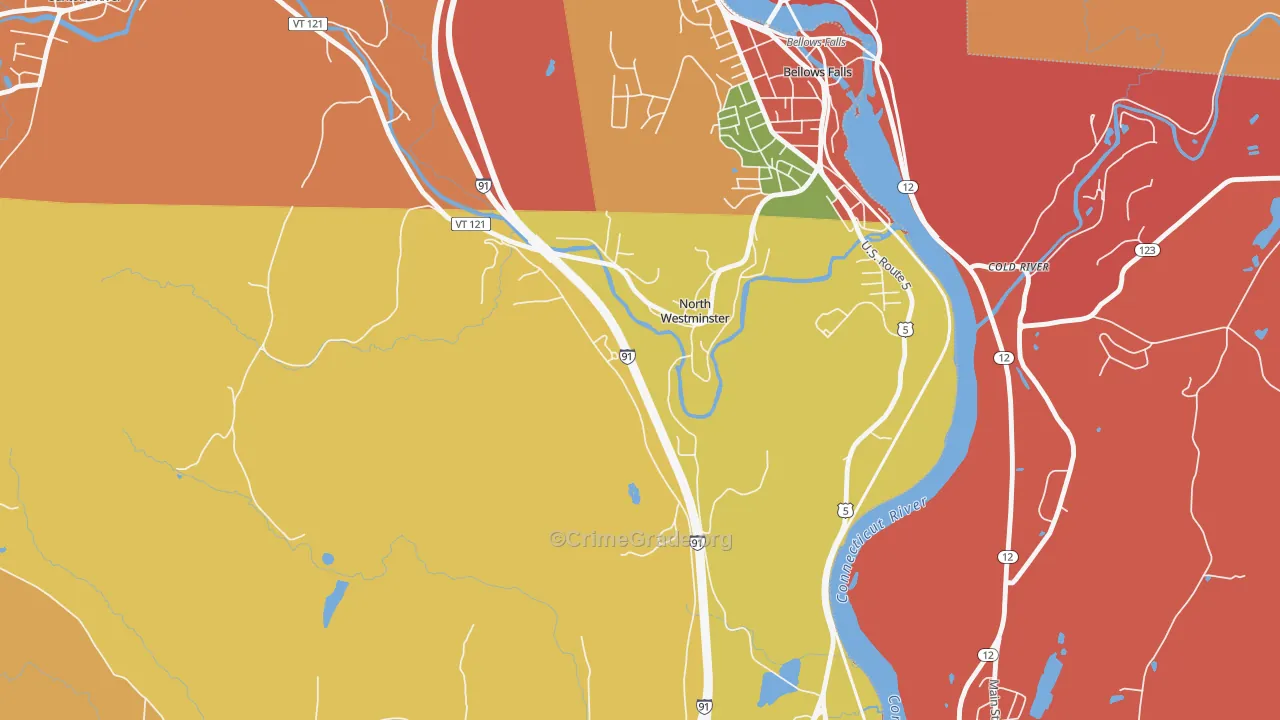 North Westminster, VT Map of Murder Rates