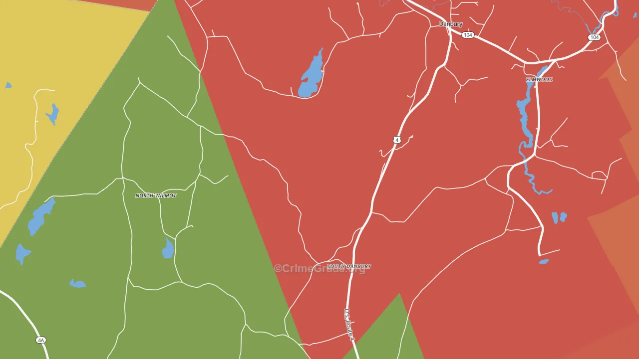 North Wilmot, NH Map of Murder Rates