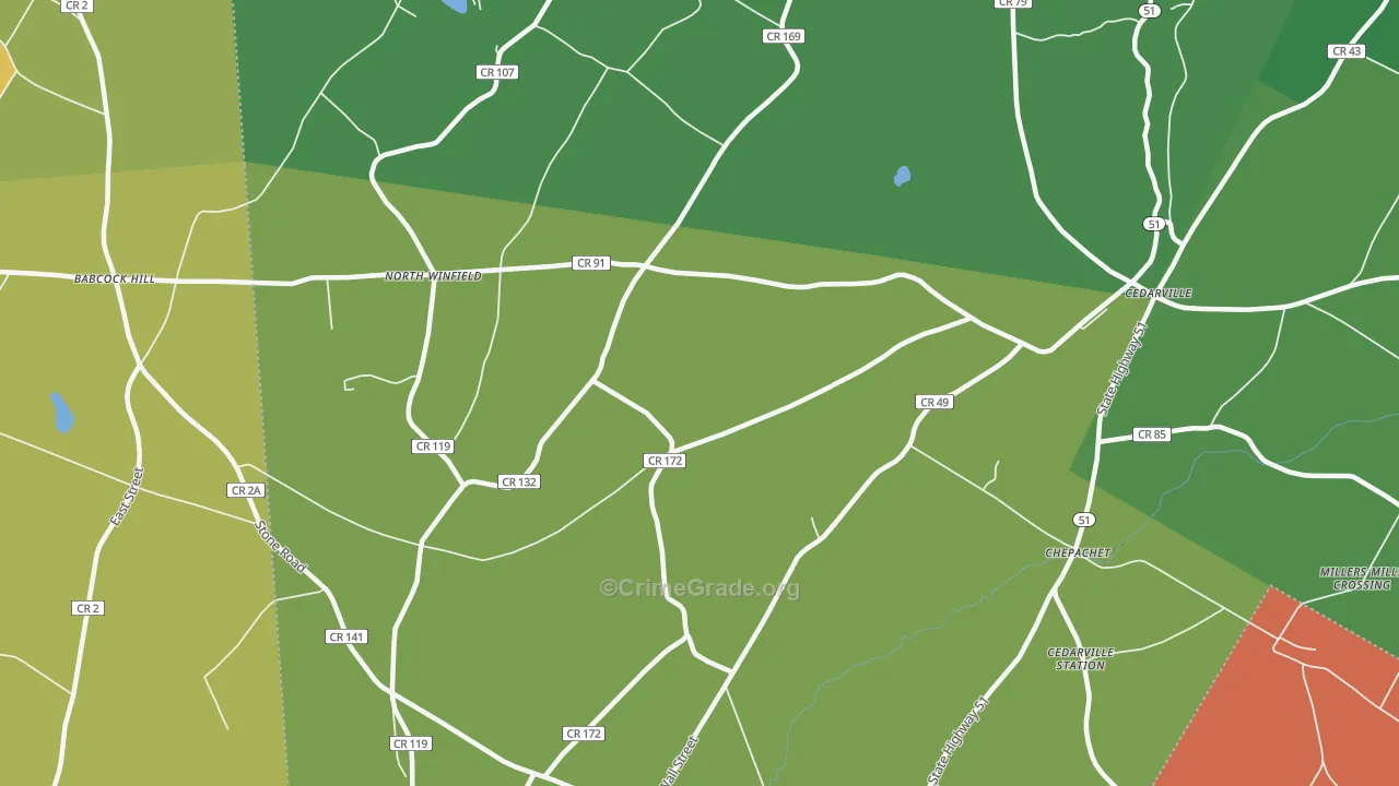 North Winfield, NY Map of Murder Rates