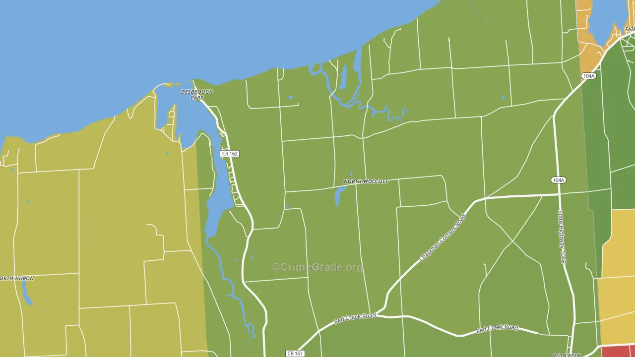 North Wolcott, NY Map of Murder Rates