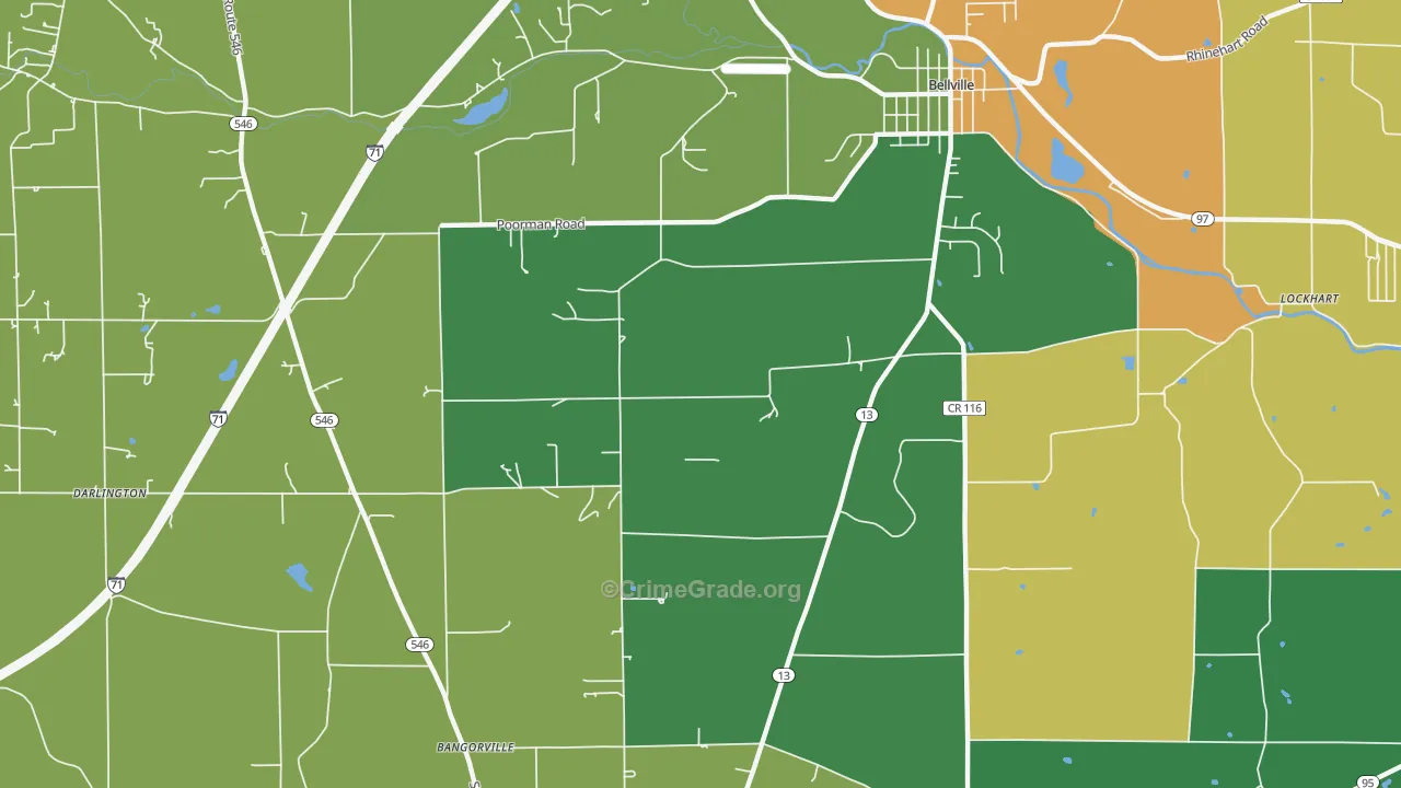 North Woodbury, OH Map of Murder Rates