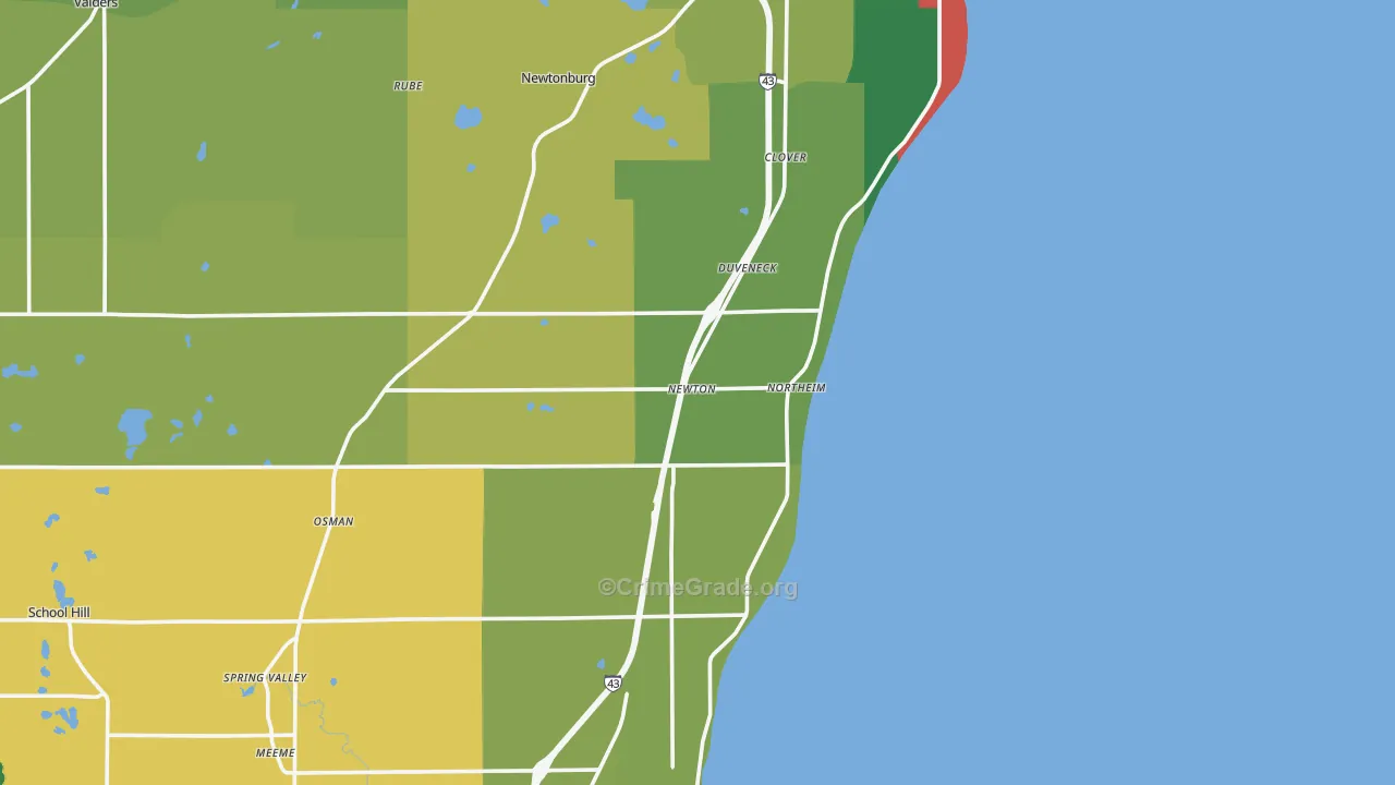 Northeim, WI Map of Murder Rates