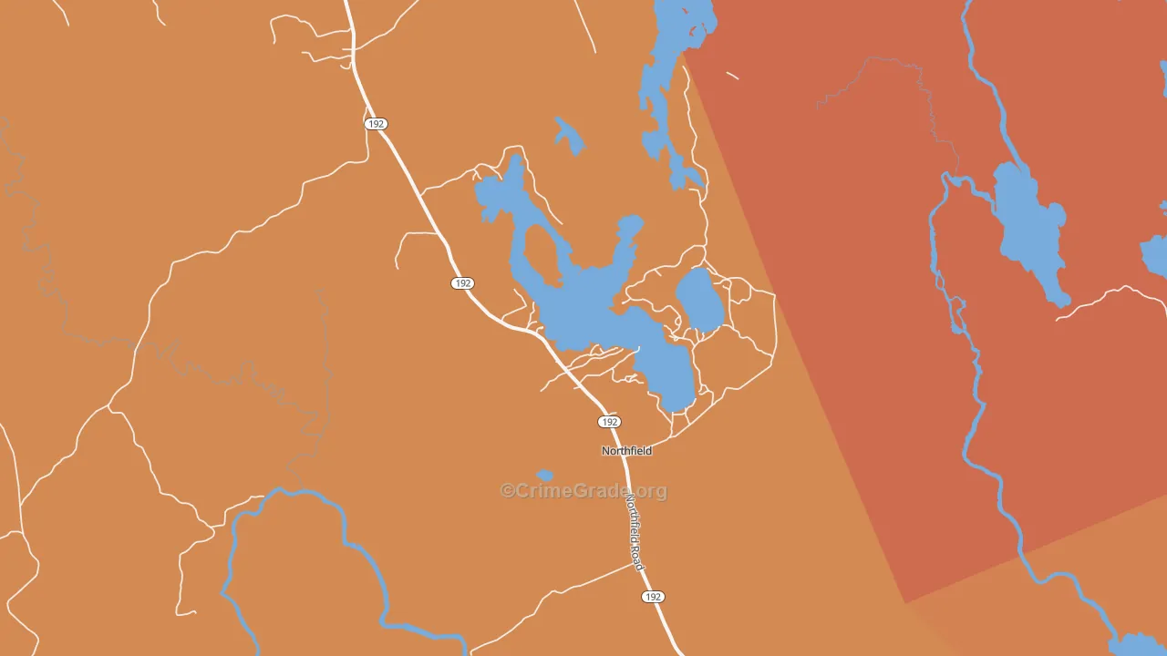 Northfield, ME Map of Murder Rates