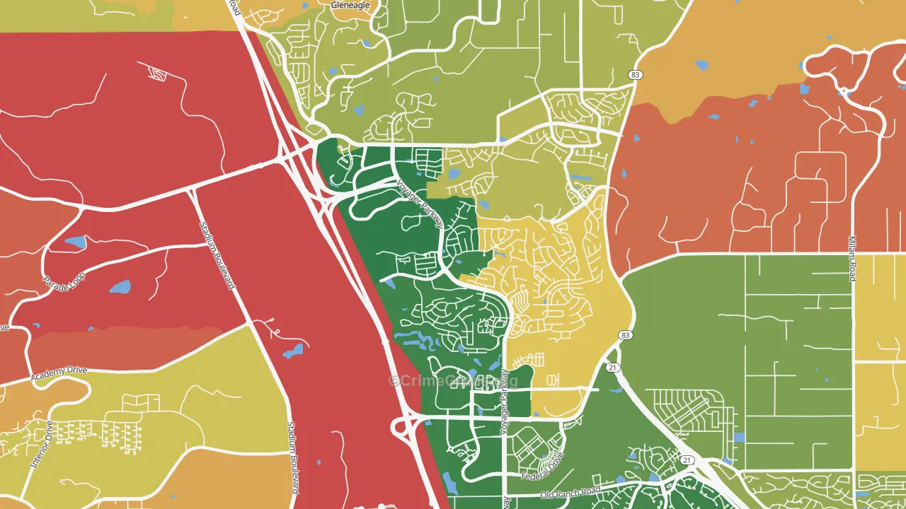 Northgate, Colorado Springs, CO Map of Murder Rates