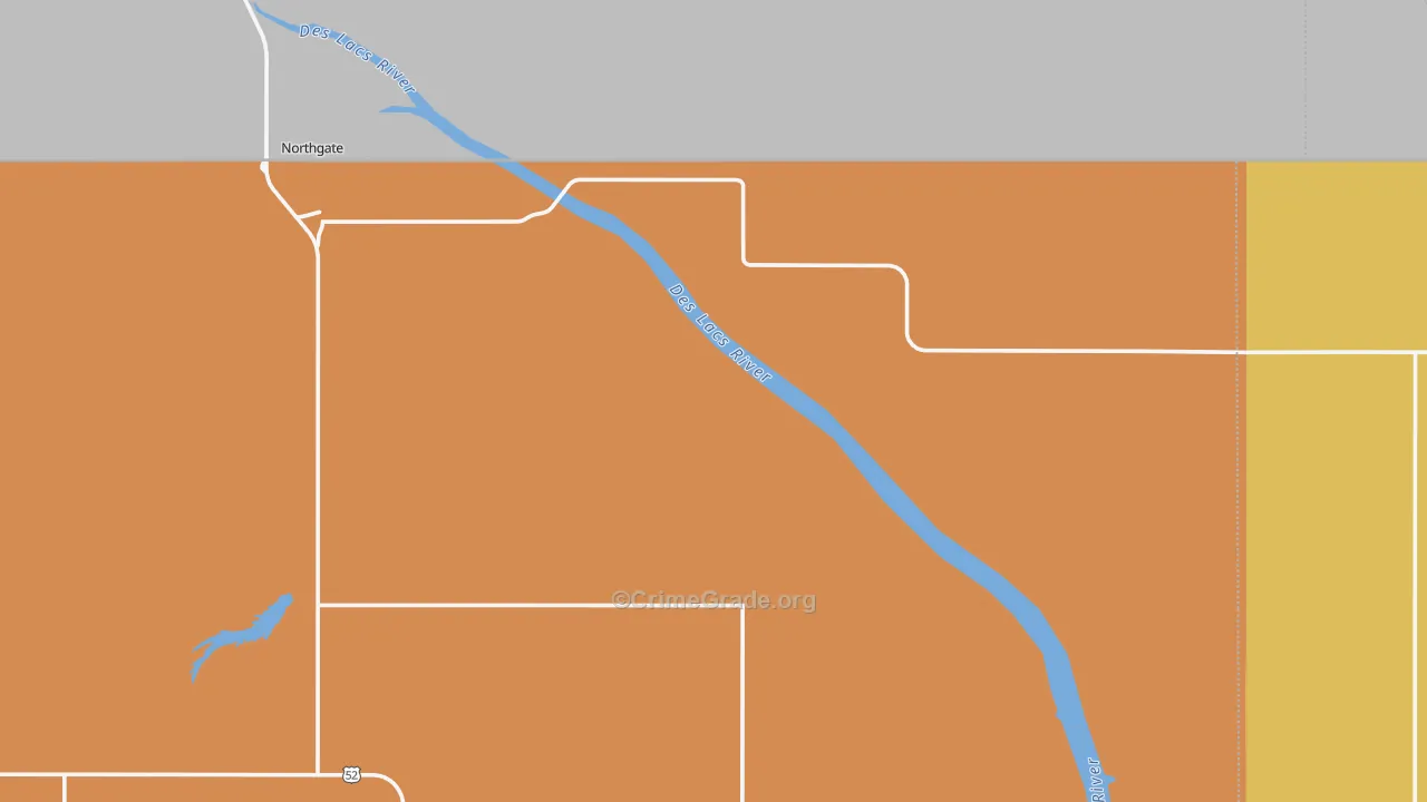 Northgate, ND Map of Murder Rates