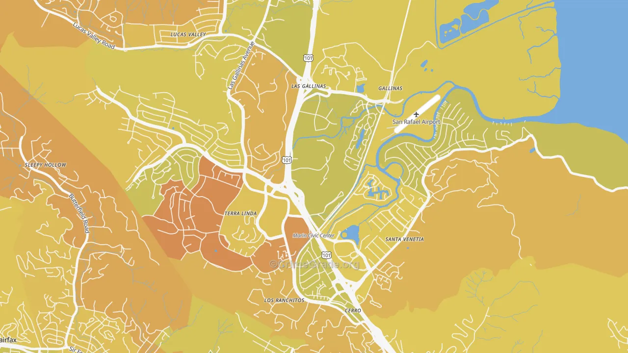 Northgate, San Rafael, CA Map of Murder Rates