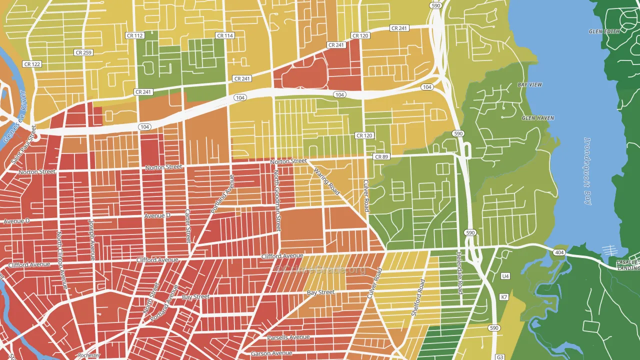 Northland Lyceum, Rochester, NY Map of Murder Rates