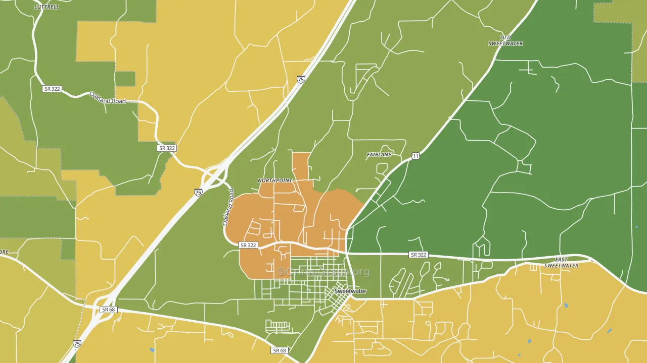 Northpoint, TN Map of Murder Rates