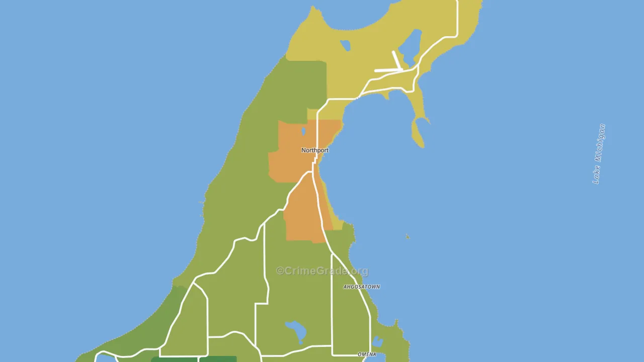 Northport, MI Map of Murder Rates