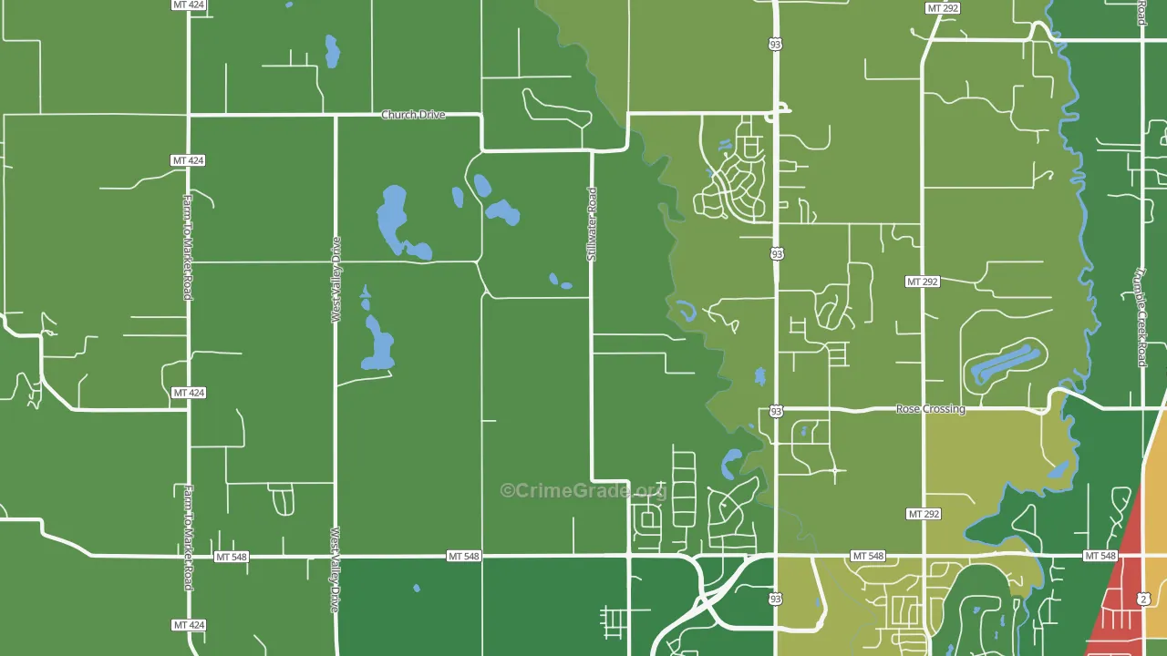 Northridge Heights, MT Map of Murder Rates