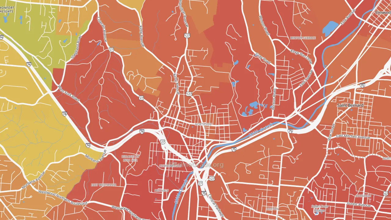 Northside, Cincinnati, OH Map of Murder Rates