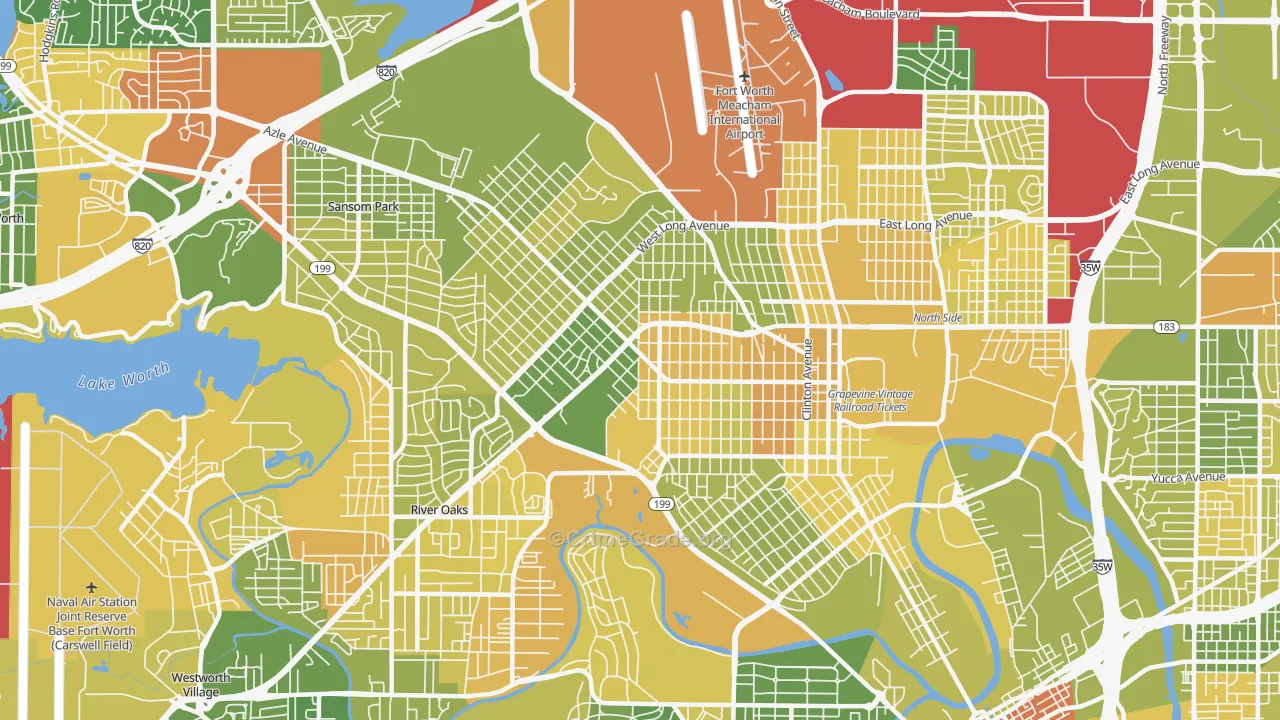 Northside, Fort Worth, TX Map of Murder Rates