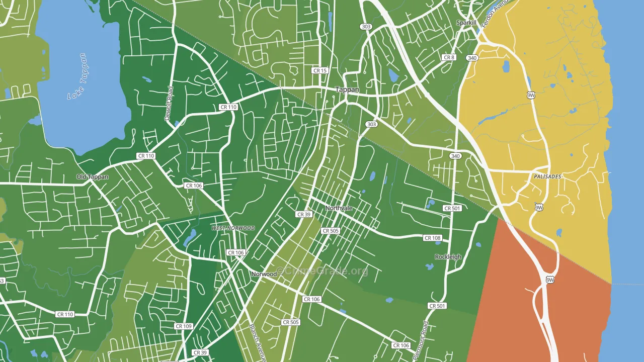Northvale, NJ Map of Murder Rates
