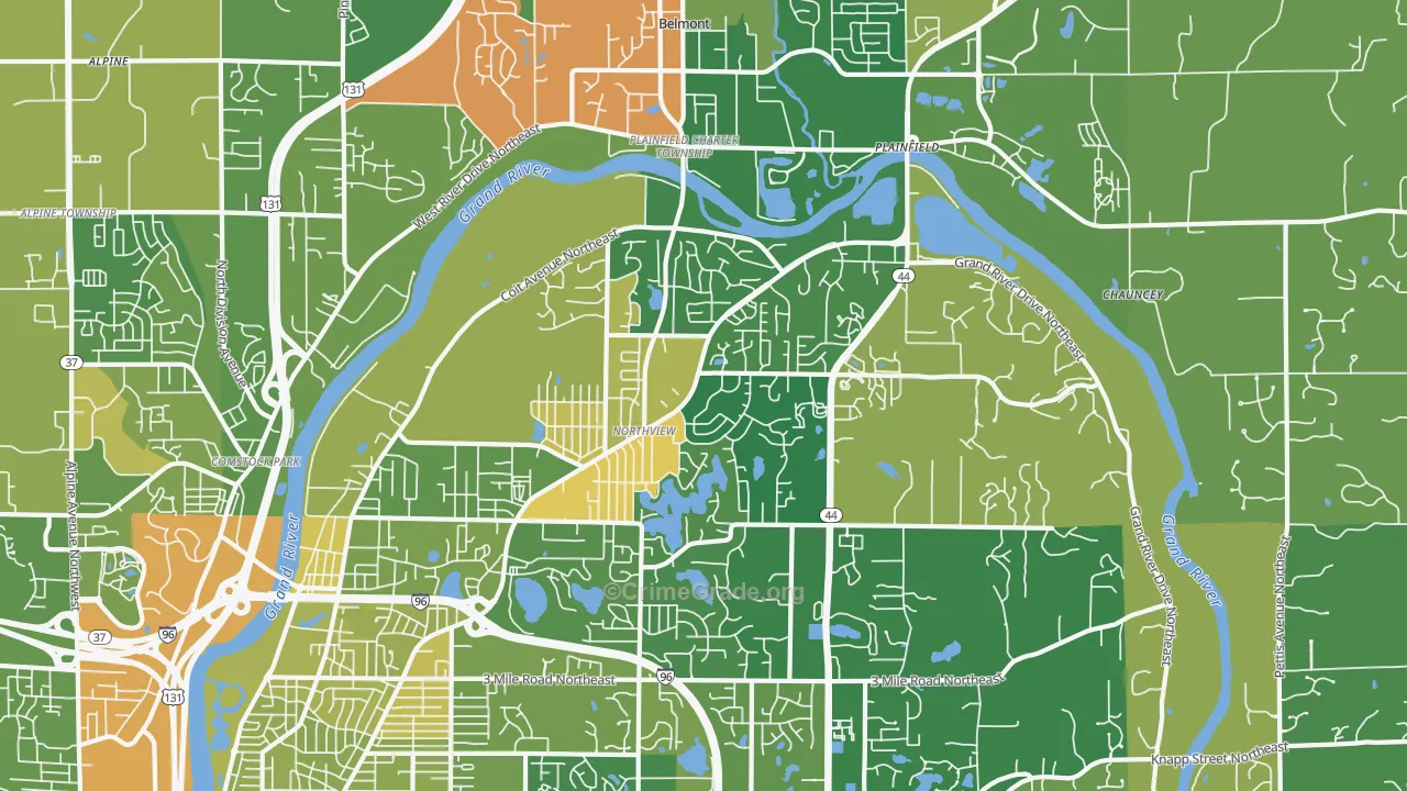 Northview, MI Map of Murder Rates