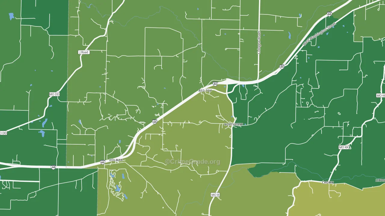 Northview, MO Map of Murder Rates