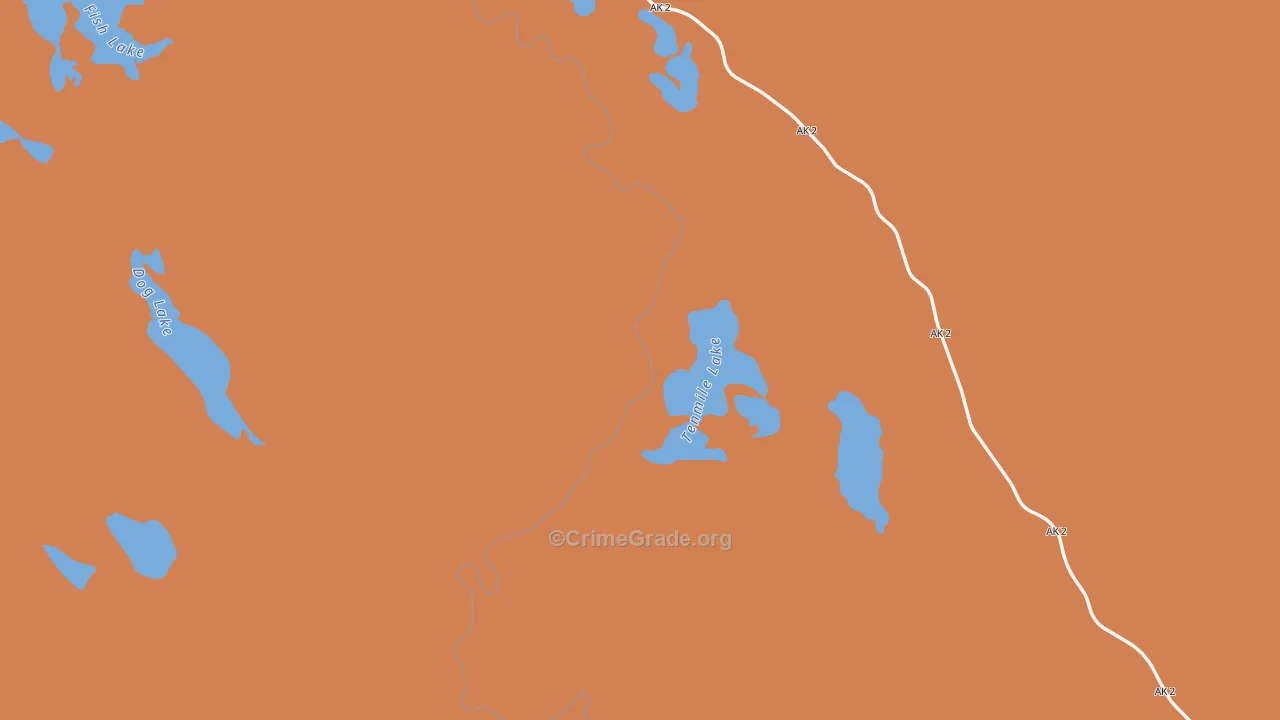 Northway, AK Map of Murder Rates