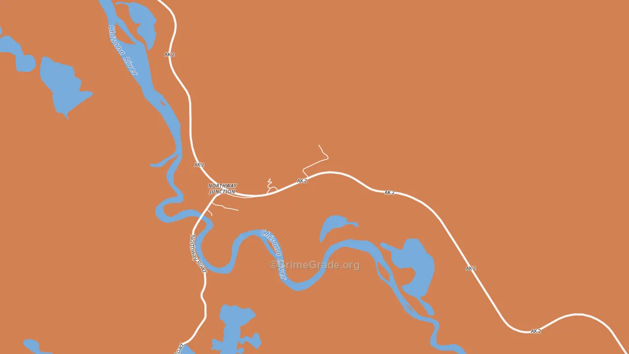 Northway Junction, AK Map of Murder Rates