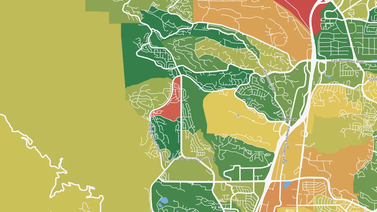 Northwest Colorado Springs, Colorado Springs, CO Map of Murder Rates