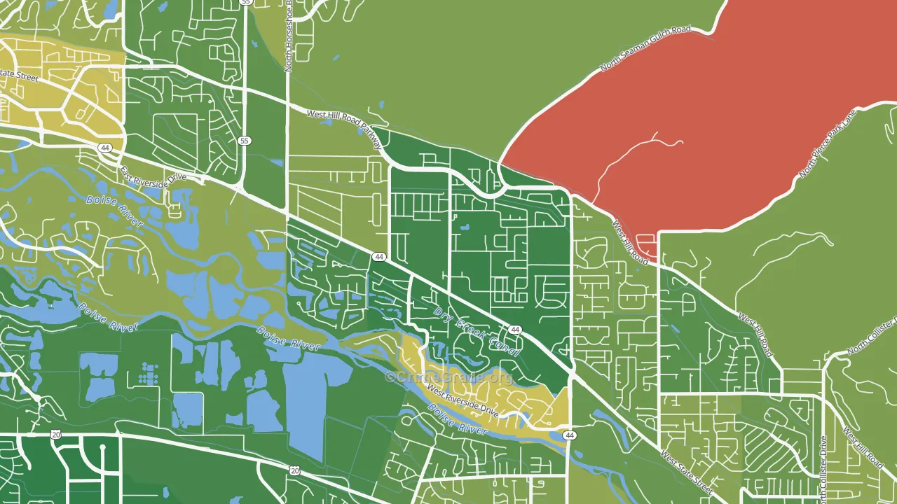 Northwest, Garden City, ID Map of Murder Rates