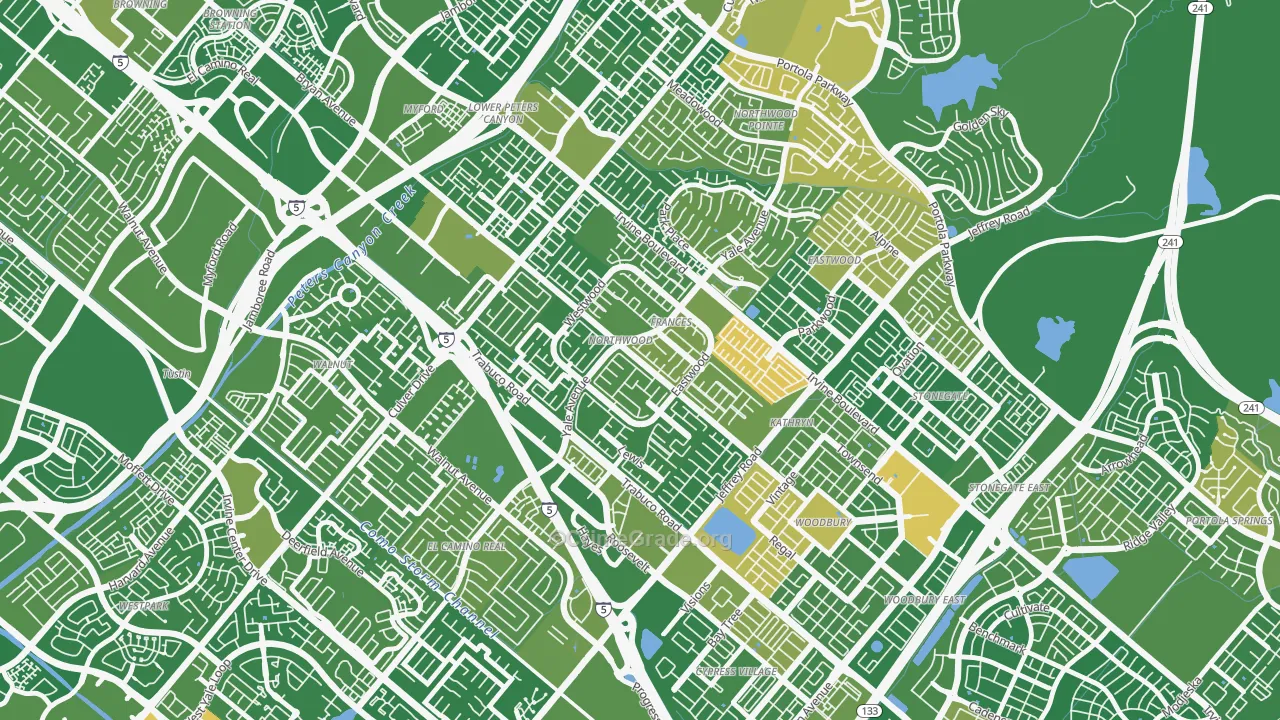 Northwood, Irvine, CA Map of Murder Rates