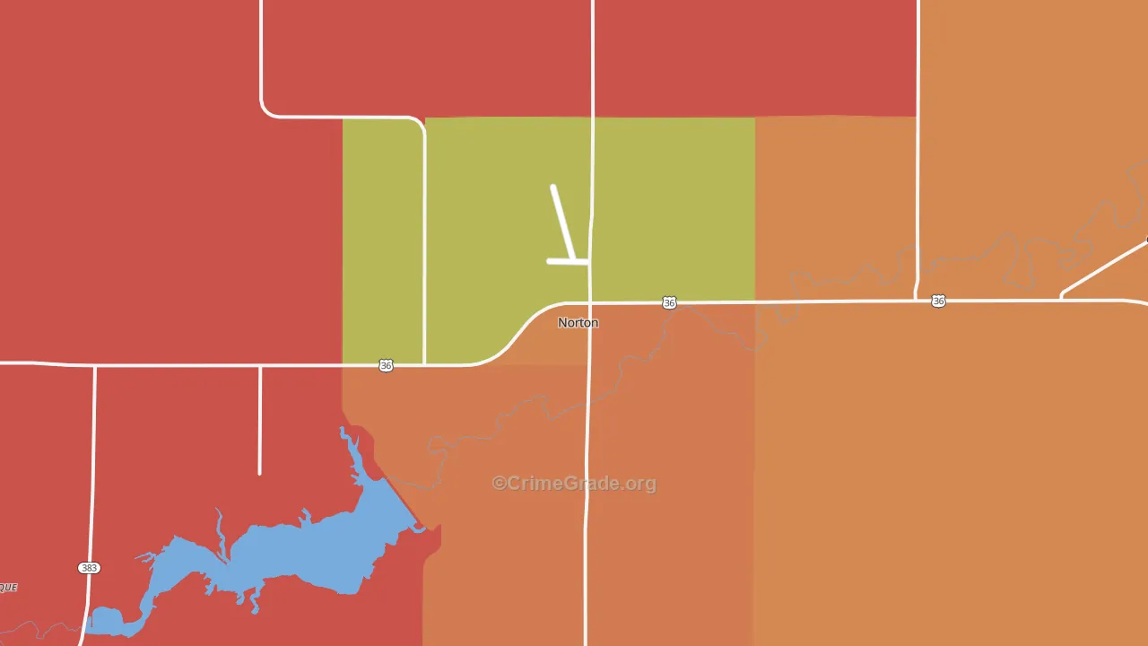 Norton, KS Map of Murder Rates