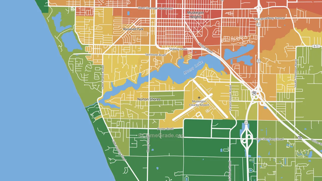 Norton Shores, MI Map of Murder Rates
