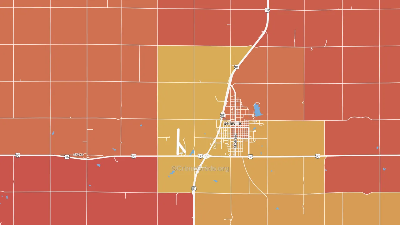 Norway, KS Map of Murder Rates