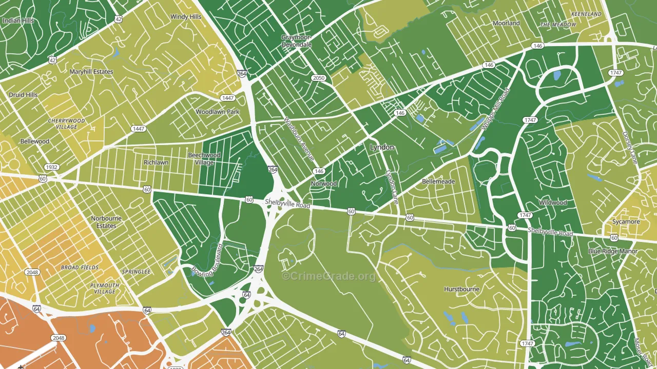 Norwood, KY Map of Murder Rates