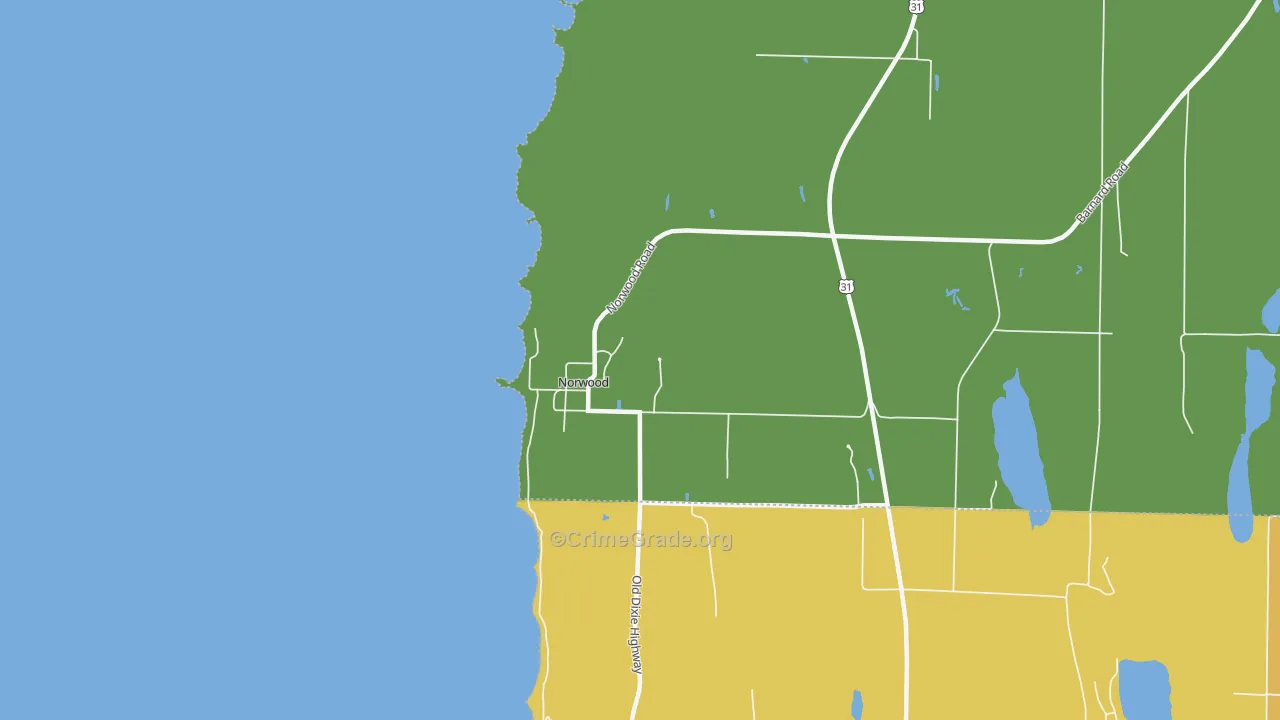 Norwood, MI Map of Murder Rates