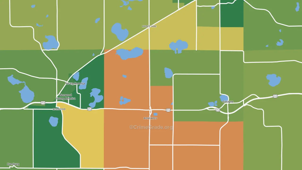 Norwood, MN Map of Murder Rates