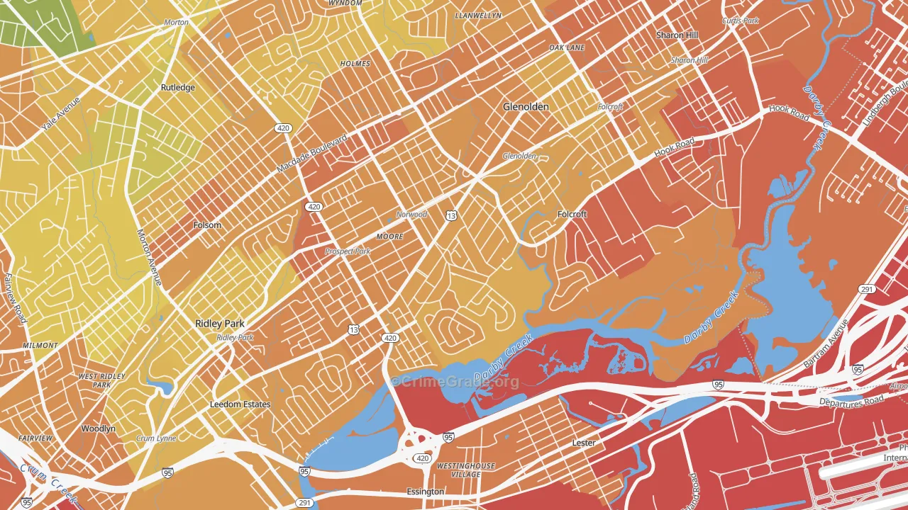 Norwood, PA Map of Murder Rates