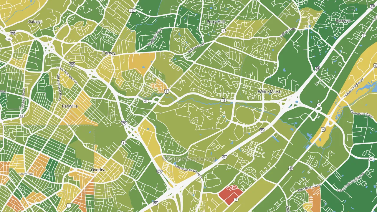 Nottingham, MD Map of Murder Rates