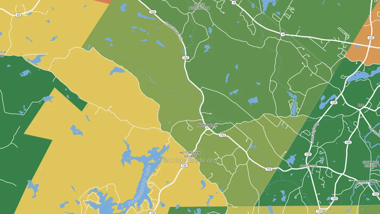 Nottingham, NH Map of Murder Rates