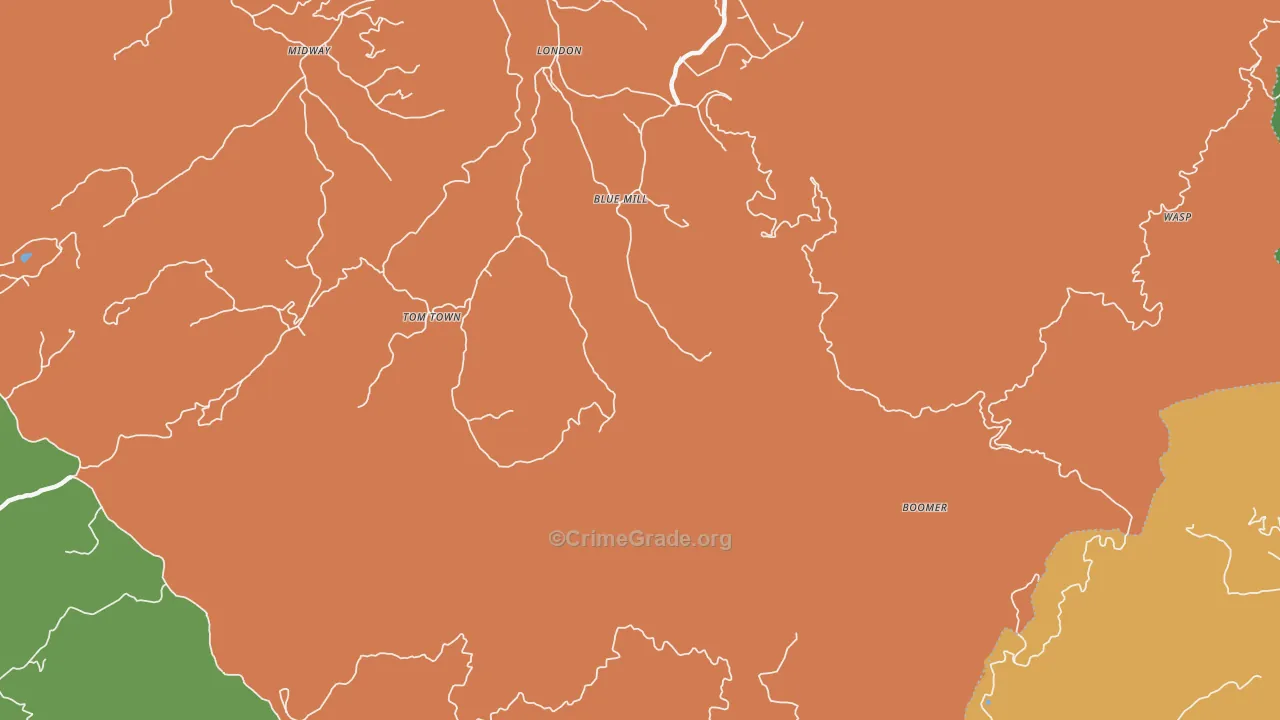 Nough, TN Map of Murder Rates