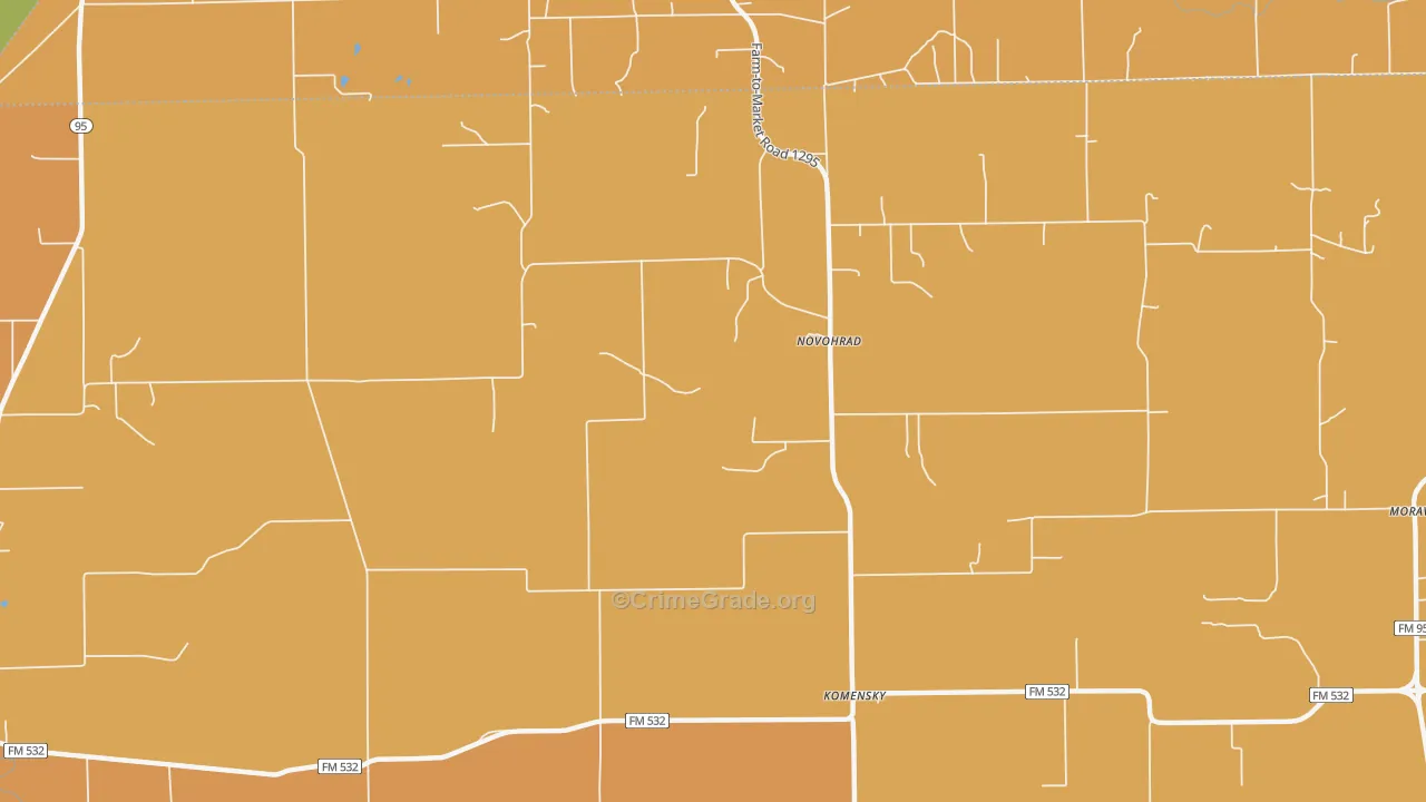 Novohrad, TX Map of Murder Rates
